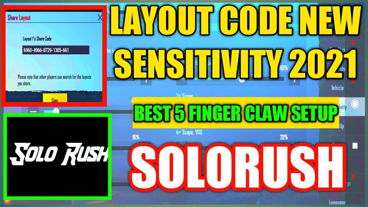 (new) solo rush Layout coad new Sensitivity 2021 | solo rush Sensitivity| solo rush Layout coad |