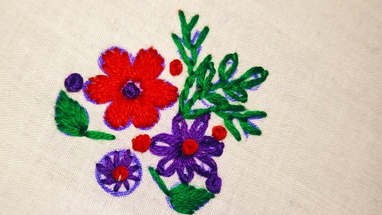 Beautiful hanky embroidery design#embroiderylover #likeandsubscribe 
