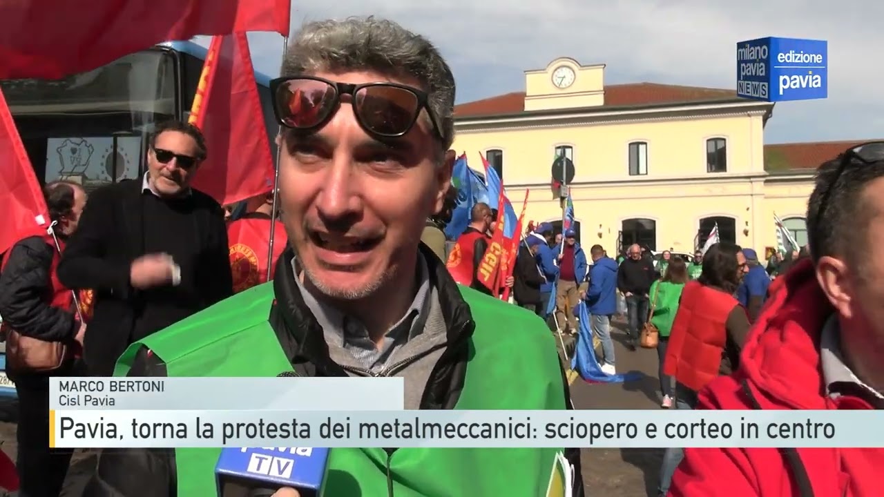Pavia, torna la protesta dei metalmeccanici: sciopero e corteo in centro