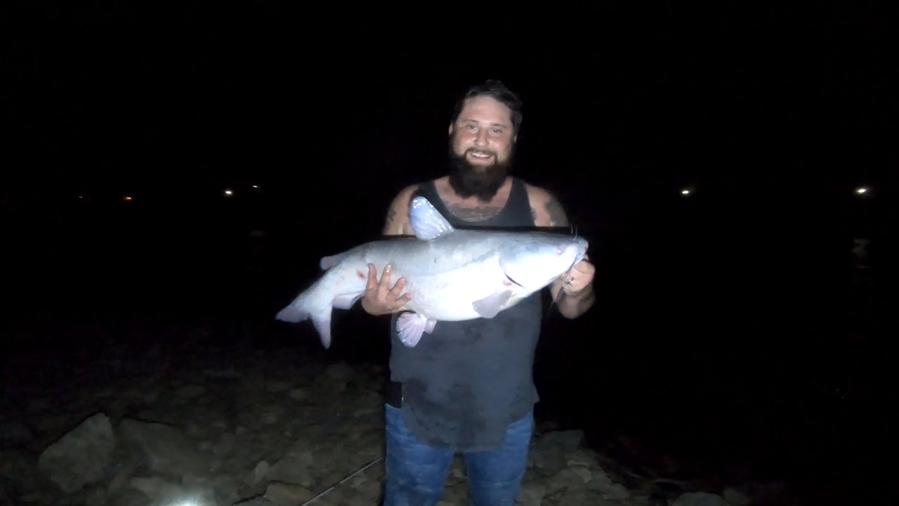 Catfishing Bowersock Dam Island - Lawrence Kansas River