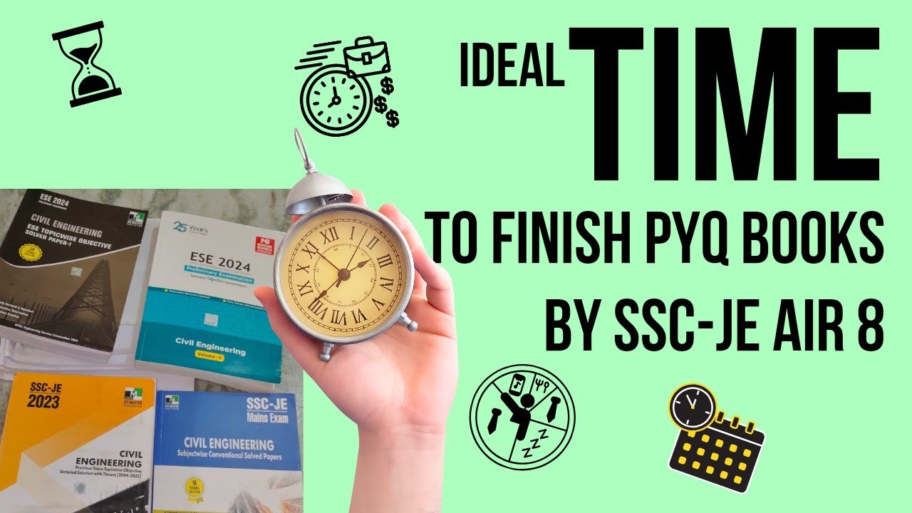 Ideal Time to finish PYQ books How to study IES masters SSC JE previous year question by SSCJE Air 8