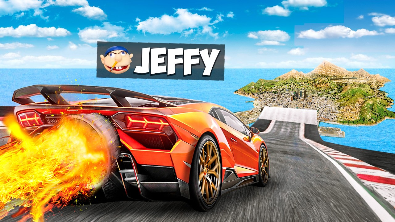 Jeffy Jumps SUPER LAMBORGHINI Across ENTIRE MAP In GTA 5!