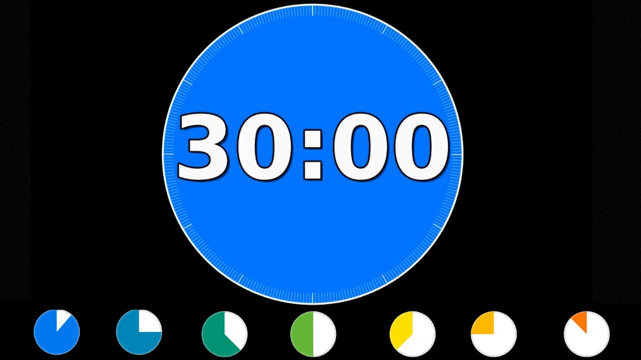 30 Minute Color Visual Timer｜Time Changes Color　30分タイマー
