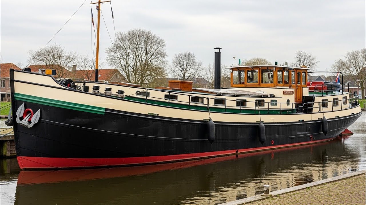 “Living on a Katwijker Dutch Barge | Ultimate Floating Home Tour”