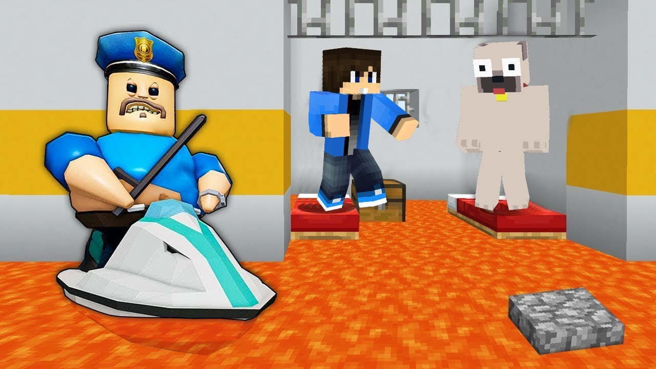 VÉDETT LÁVA ROBLOX BARRY BÖRTÖN A MINECRAFTBAN!