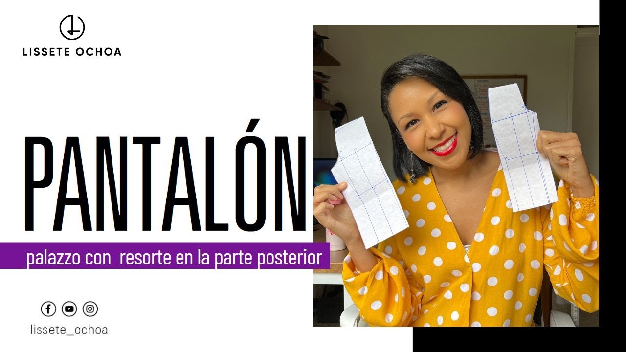 Cómo hacer Pantalón PALAZZO con resorte atrás👉 LISSETE OCHOA (L8A)