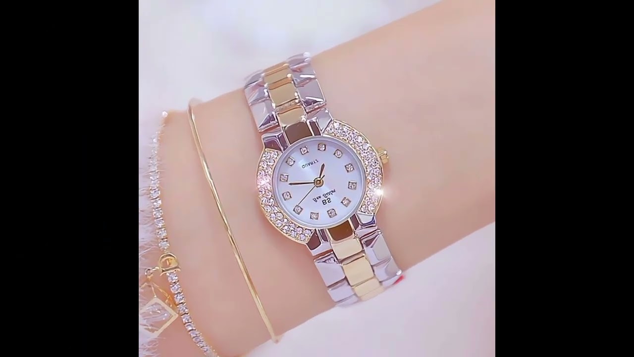 Elegant watch with bercelt collection for college going girls / different style and design 