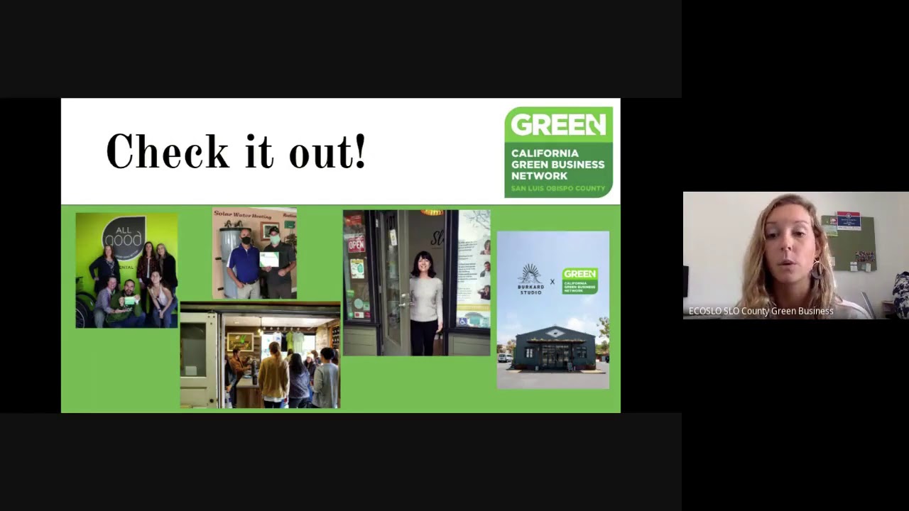 SLO County Green Business Overview Webinar