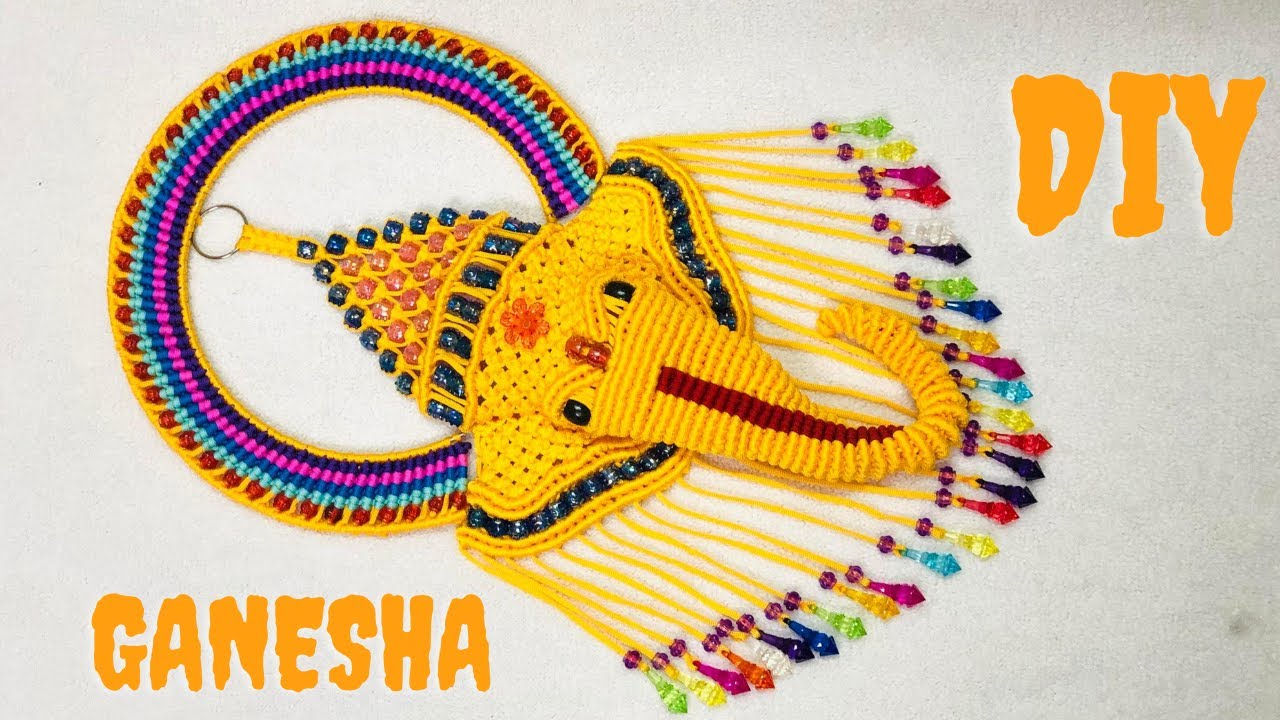 How to make macrame ganesha wall hanging | new design | Big Ganesha design | Macrame Art । गणपती