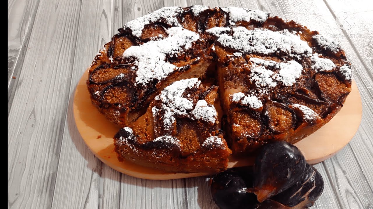 كيك التين أو الكرموس ,  صحية بدون سكر Fig cake