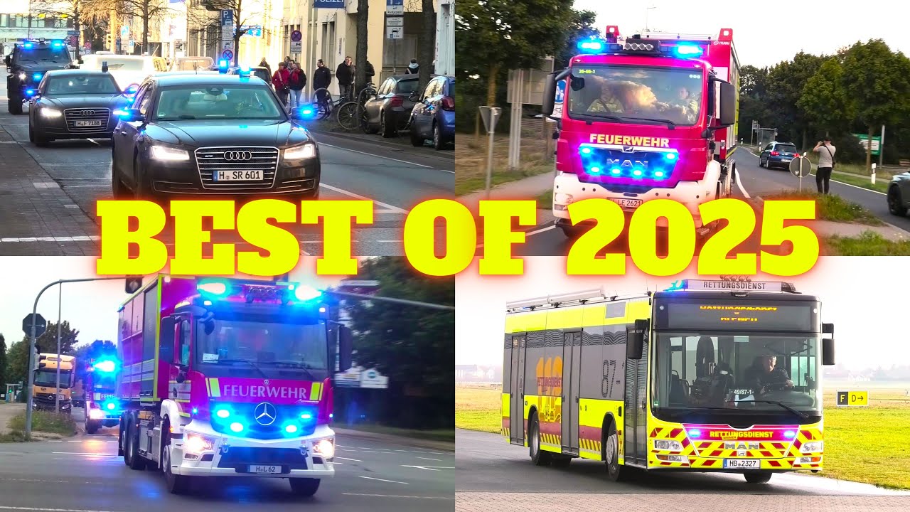 ÜBER 1 STUNDE BEST OF 2025 by MONTIS EINSATZFAHRTEN (SEK + WLFS  + WERKFEUERWEHREN UVM.!] #bestof