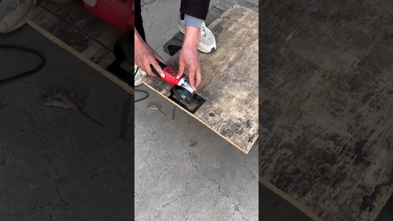 Transforme sua esmerilhadeira em Serra circular #marcenariacria #woodworking ##diy