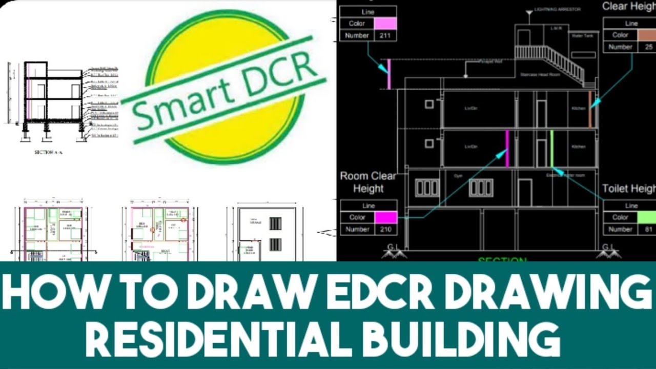 eDCR online plan for Residential Building - How to draw online building plan approval drawing tamil