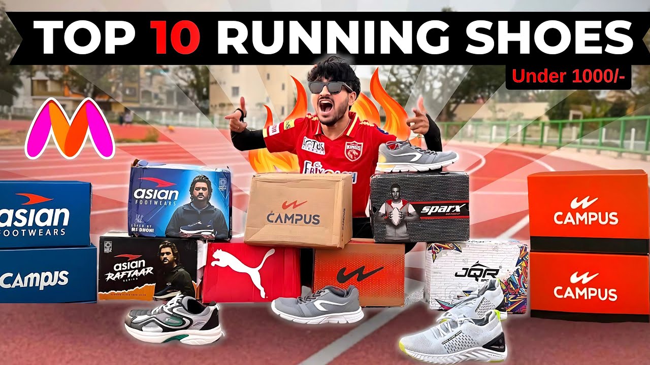 RANKING TOP 10 RUNNING SHOES IN INDIA 🇮🇳 UNDER ₹1000 | BUDGET HAUL 🔥🔥Puma , Campus , Asian , Sparx
