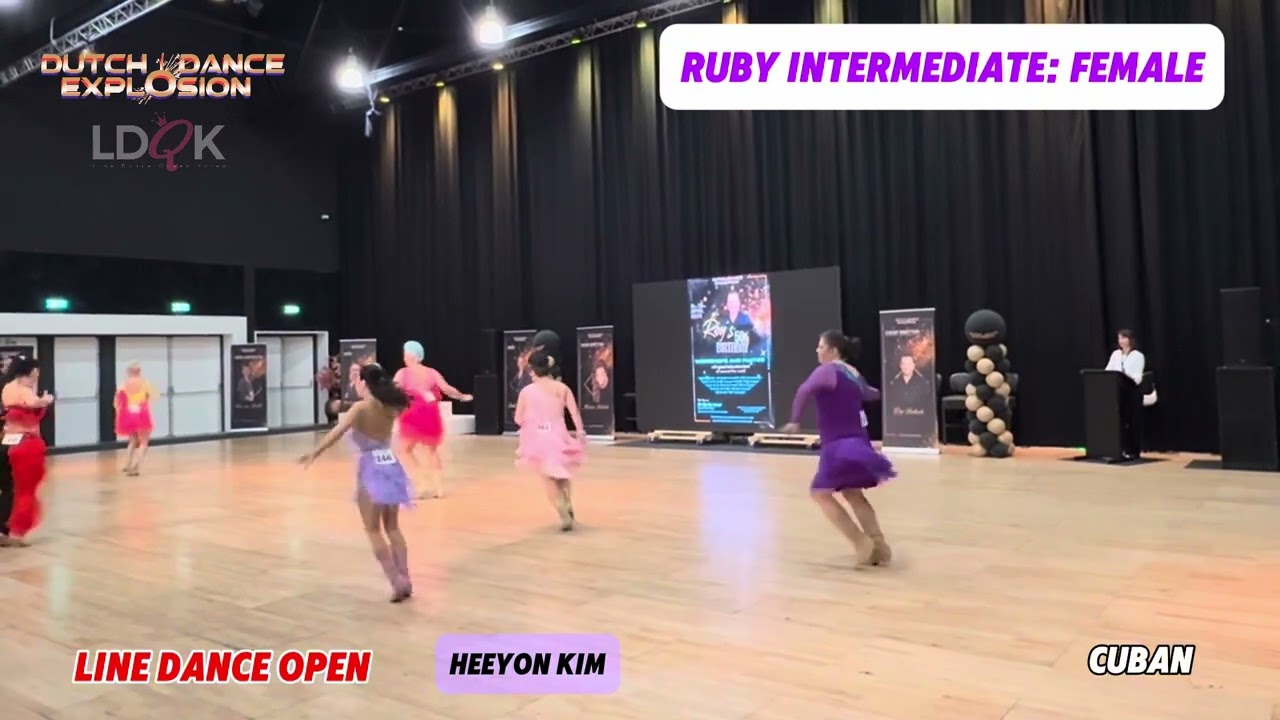 Dutch Dance Explosion 2025 l Line Dance Open | Ruby Intermediate: Female | Cuban #gold