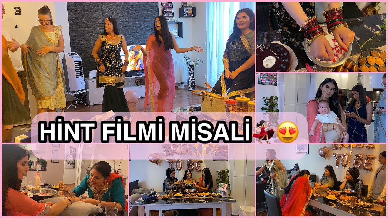 BEKARLIĞA VEDA👰🏽‍♀️HİNT USULÜ PARTİ🎊 BOL OYNAMALI😍 BOLLYWOOD - GÜNLÜK VLOG