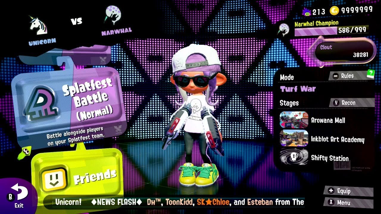 Splatoon 2 - Splatfest #25 (Unicorn vs. Narwhal)