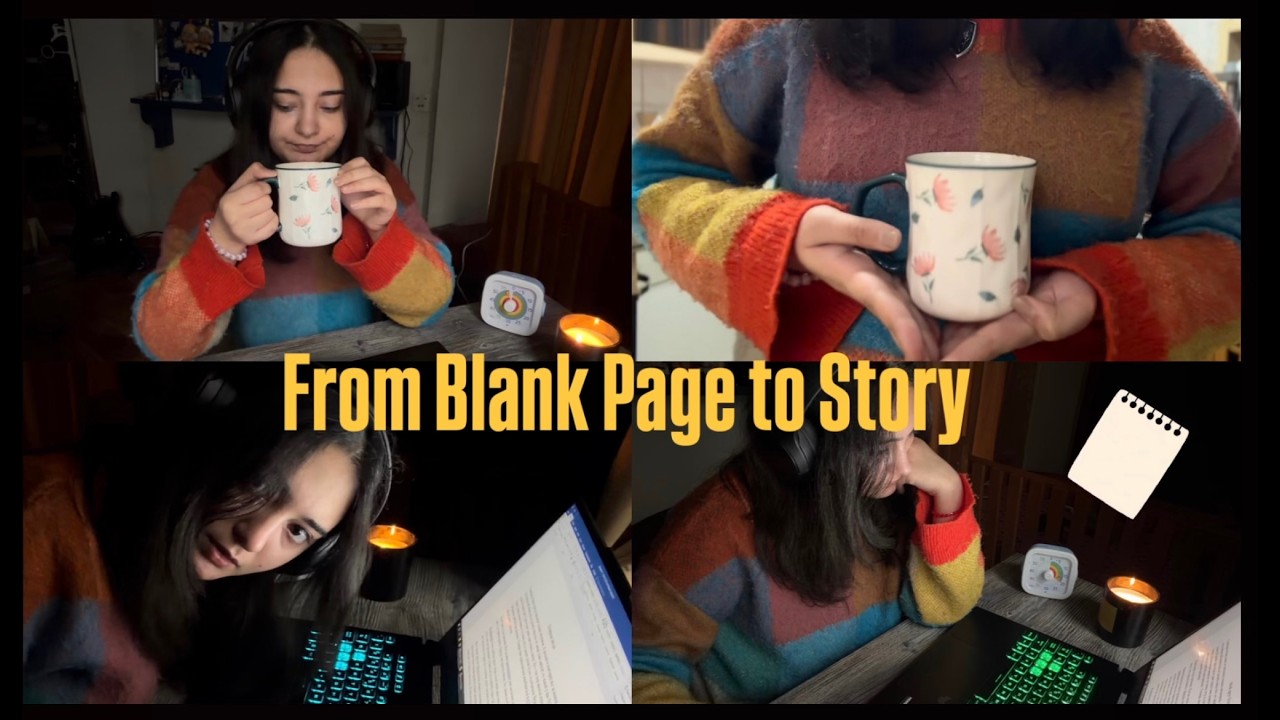 Cozy Evening: Tea Latte & Short Story Writing