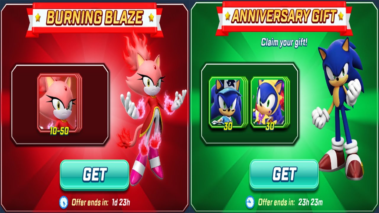Sonic Forces - Anniversary Gift: Burning Blaze Free Cards & New Anniversary Gift Android Gameplay