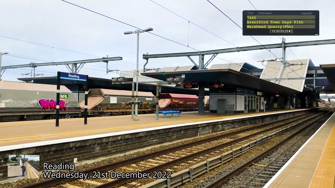 Trains at Reading 211222 Part 1 4K