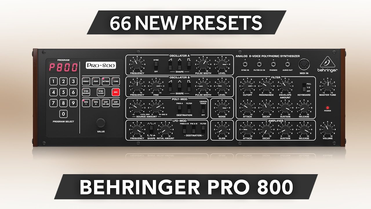 BEHRINGER PRO 800 ♫ 66 Custom Patches ► Complete Synth Collection Sound Bank | PT. 1