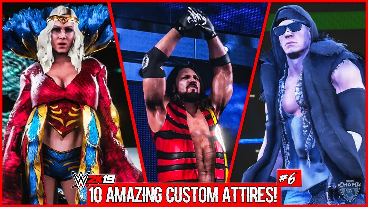 WWE 2K19 - 10 Amazing Custom Attires Part 6 ft. Samoa Joe, Charlotte Flair & More!!