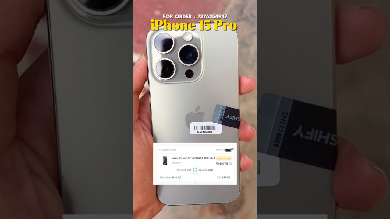 iPhone 15 Pro Form Cashify Super Sale Grade C Unboxing Video #cashify #shorts #shortvideo