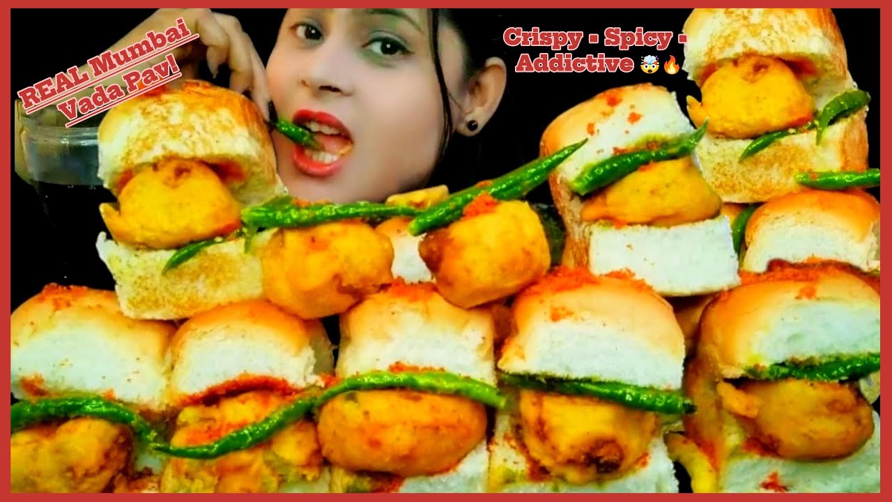 Mumbai VADA PAV Feast! 🌶🔥 Street-Style Cooking + Crispy ASMR Mukbang
