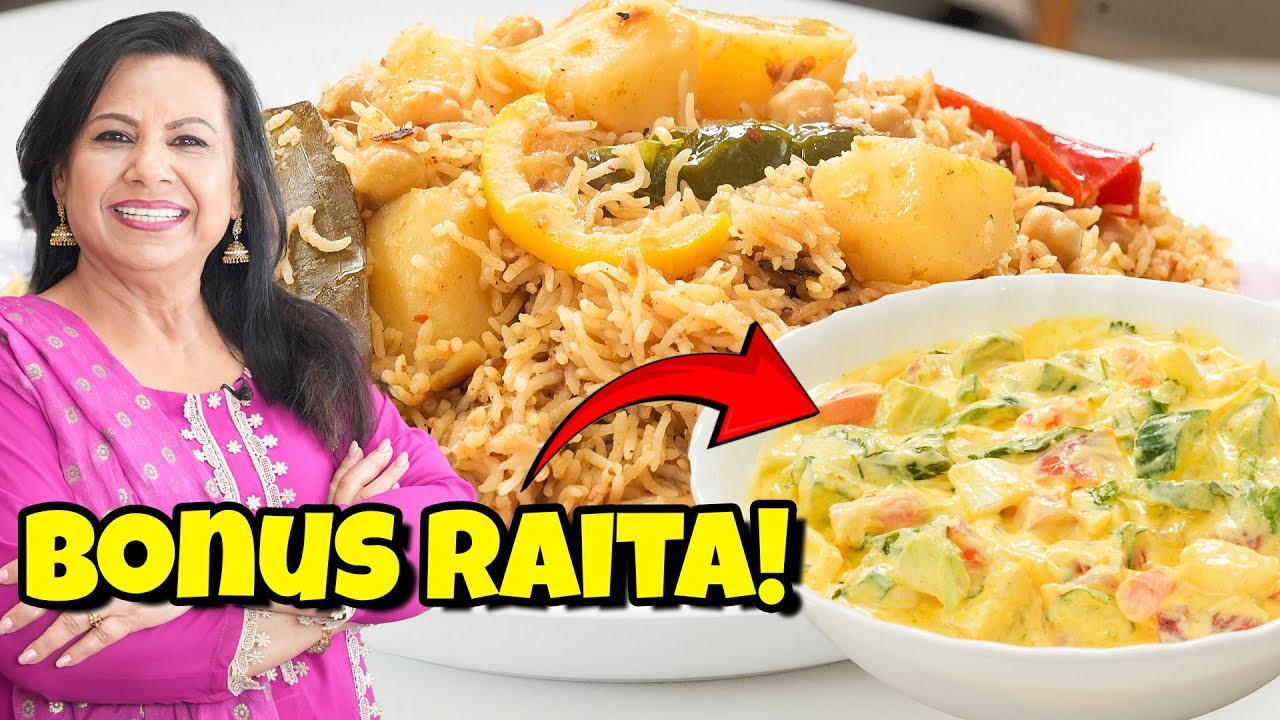Bonus Recipe! Aloo Channa Pulao Plus Bonus Rita Recipe in Urdu Hindi - RKK