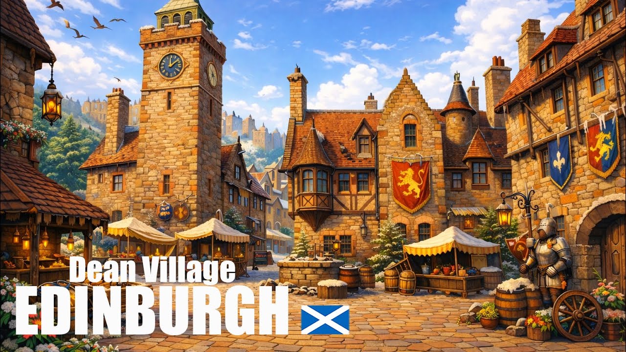 Edinburgh, Scotland - Dean Village Walking Tour [4K] 🇬🇧 