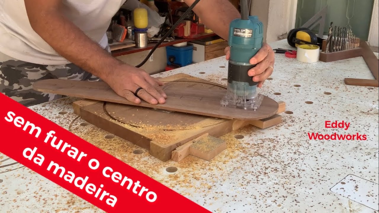 139 - cortar em círculo com a tupia, sem furar a madeira