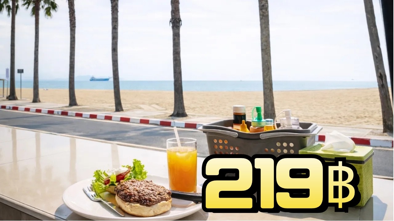 A Calm Beachside Burger Spot near Pattaya Marriott