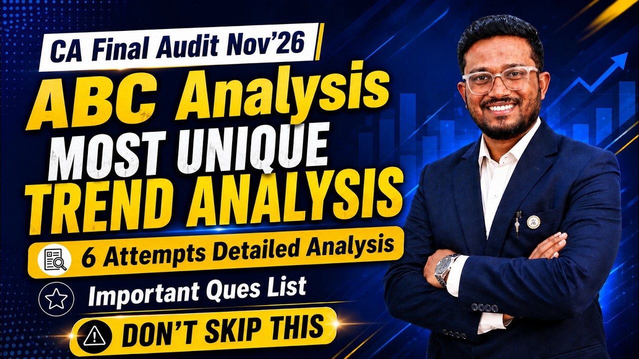 ABC Analysis | IMP Ques List | 6 Attempts Trend Analysis | CA Final Audit Nov'26