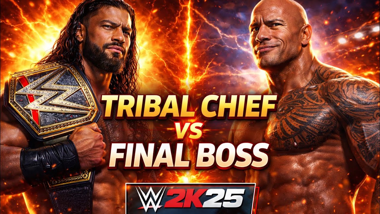 Tribal Chief Roman Reigns vs Final Boss The Rock | WWE 2K25 Dream Match