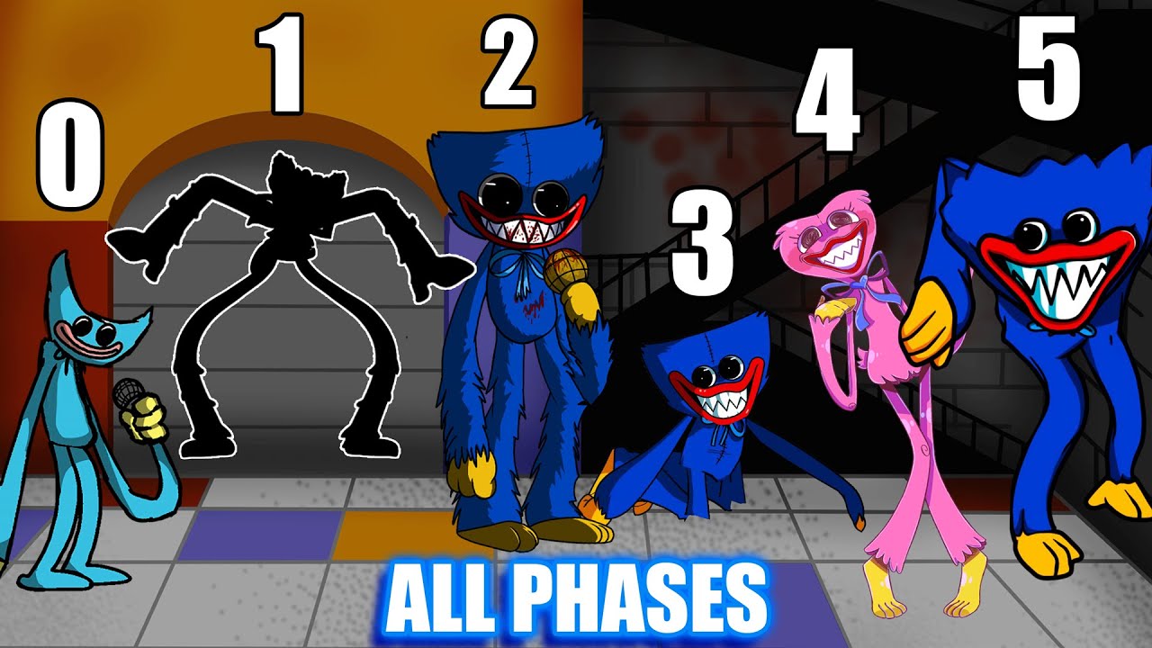 VS Huggy Wuggy ALL PHASES (FNF Mod) Friday Night Funkin`