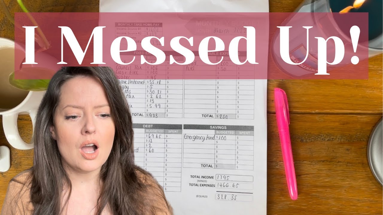Closing March Budget and Setting Up April Monthly Budget 2022. I Really Effed Up! Plan With Me.