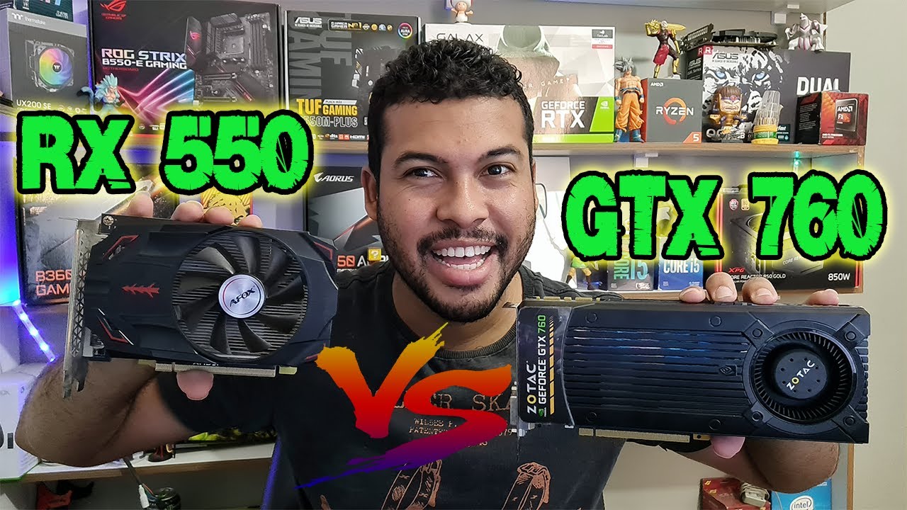 RX 550 4GB OU GTX 760 2GB QUAL DELAS &Eacute; MELHOR EM GAMES , TESTE EM 8 JOGOS !