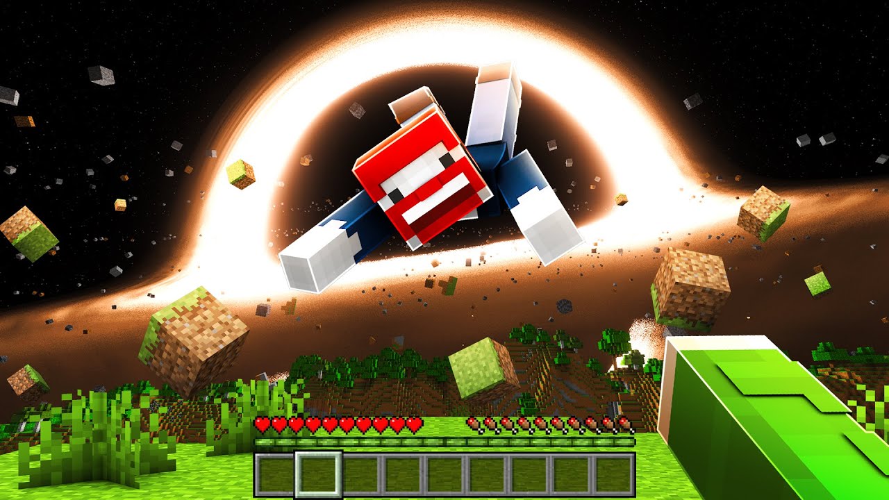ich habe ein SCHWARZES LOCH in MINECRAFT GEBAUT