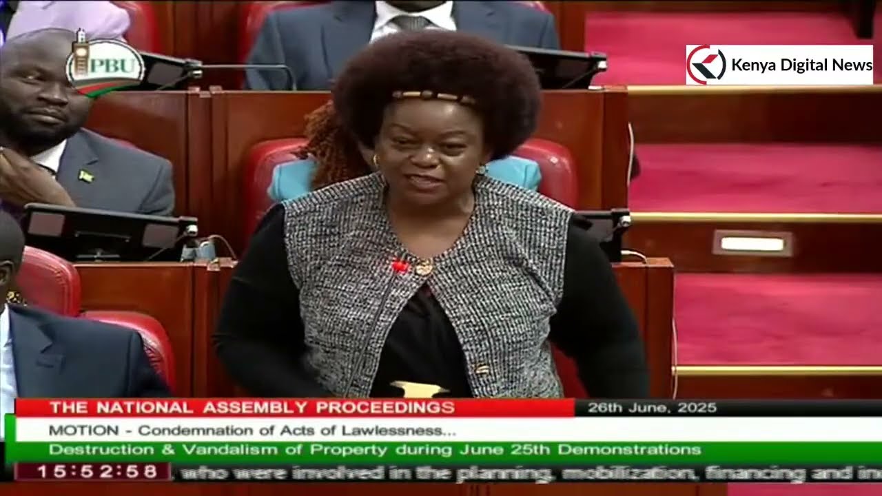 'Mr speaker, you called us names!' Listen to Millie Odhiambo's remarks after yesterday demos!!