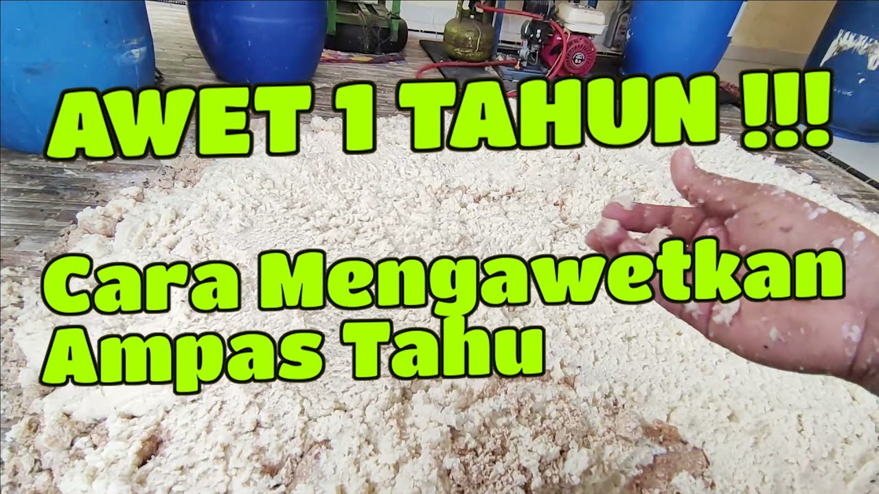 AGAR AMPAS TAHU AWET 1 TAHUN, LAKUKAN INI.....