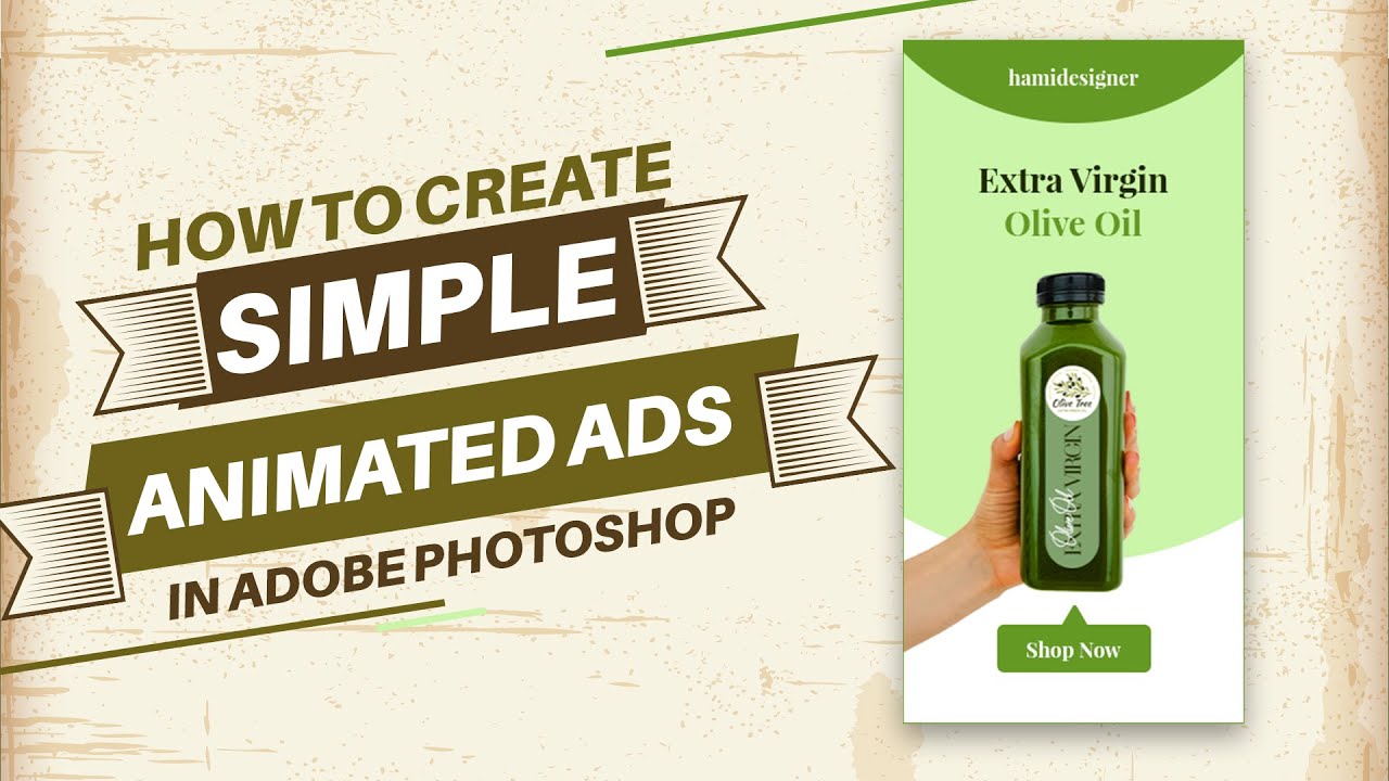 How to create simple animated banner ads in Adobe Photoshop | Photoshop Tutorial for Beginners