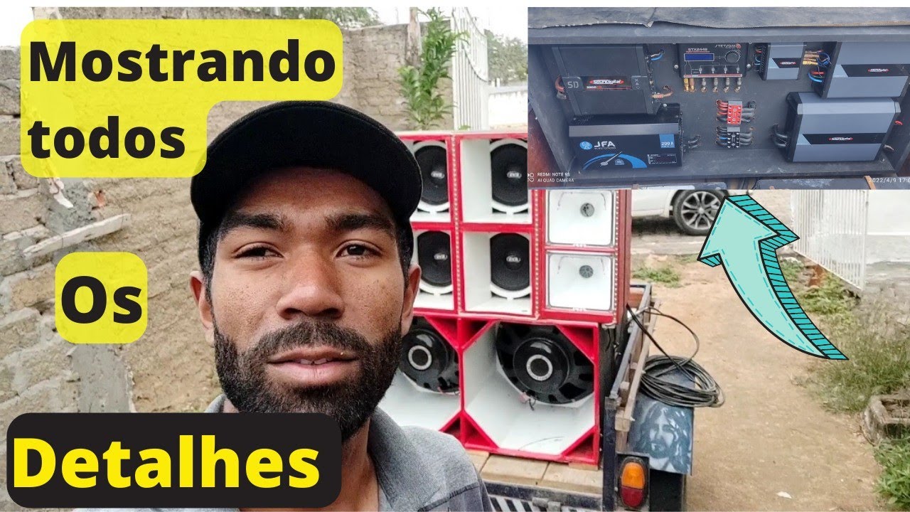 mostrando a paredinha pe de pano, meu som automotivo