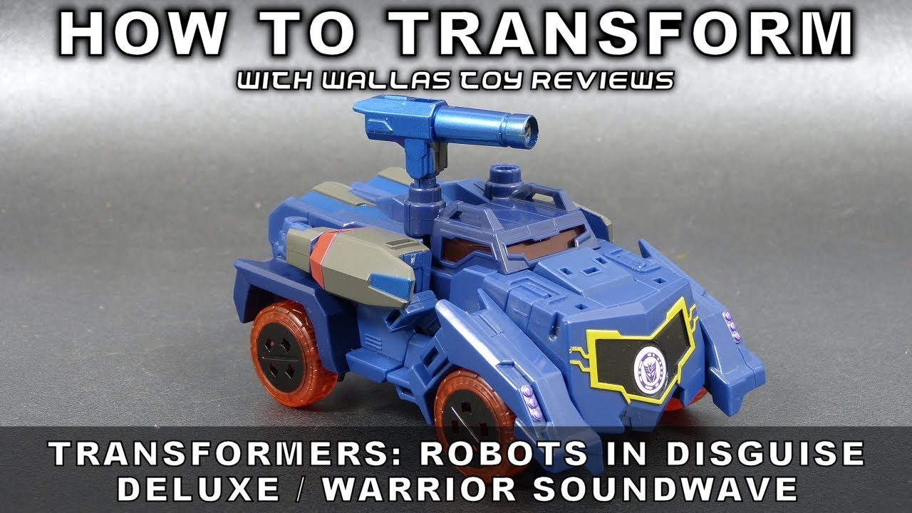 How to transform WARRIOR SOUNDWAVE from Transformers Robots In Disguise  | Wallas Toy Reviews