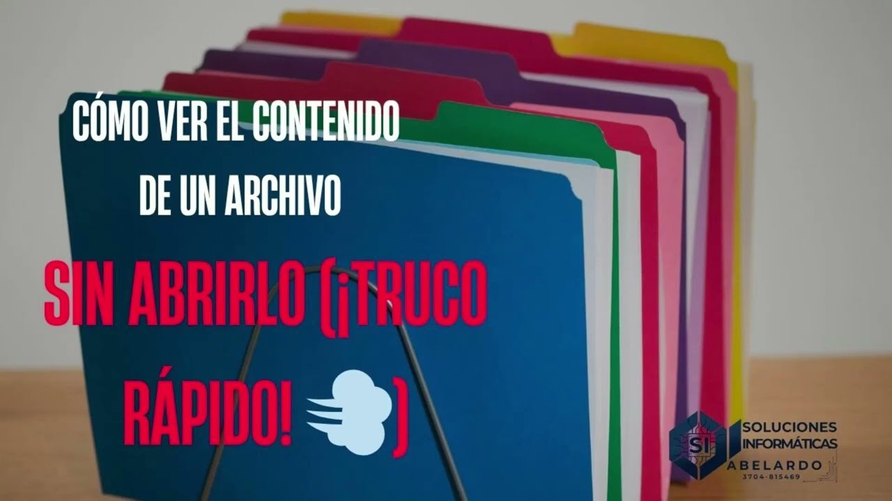 C&oacute;mo Ver el Contenido de un Archivo SIN Abrirlo (&iexcl;Truco R&aacute;pido! 💨)
