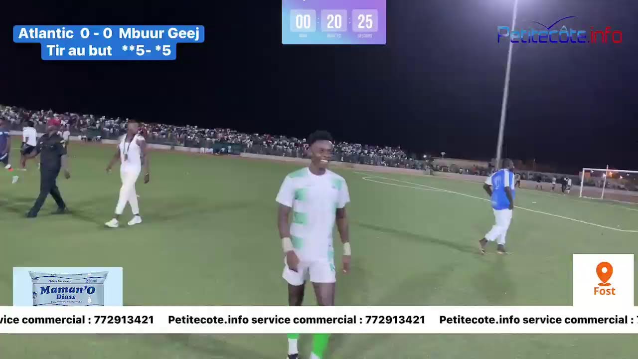 1/4 final Zone 4 de l’ODCAV de Mbour  Atlantic vs Mbuur Geej deuxième mi-temps tir au but