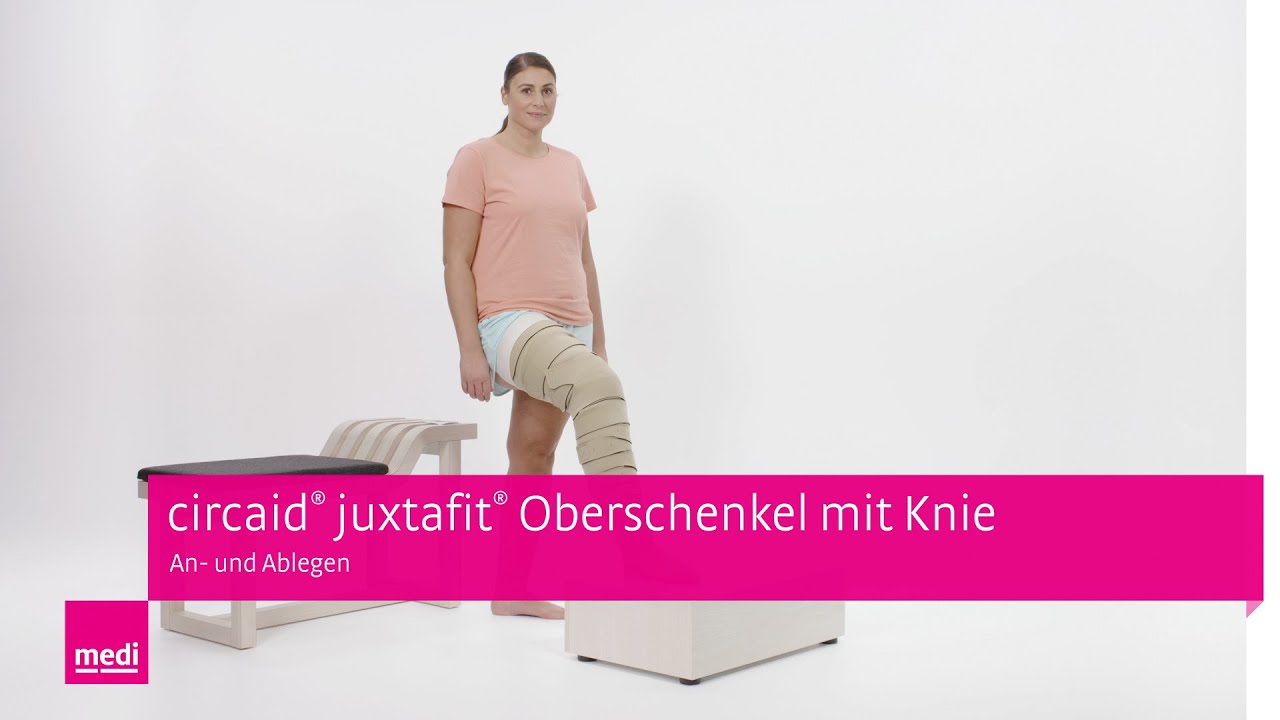 circaid® juxtafit® Oberschenkel mit Knie  |  Anleitung zum An- und Ablegen