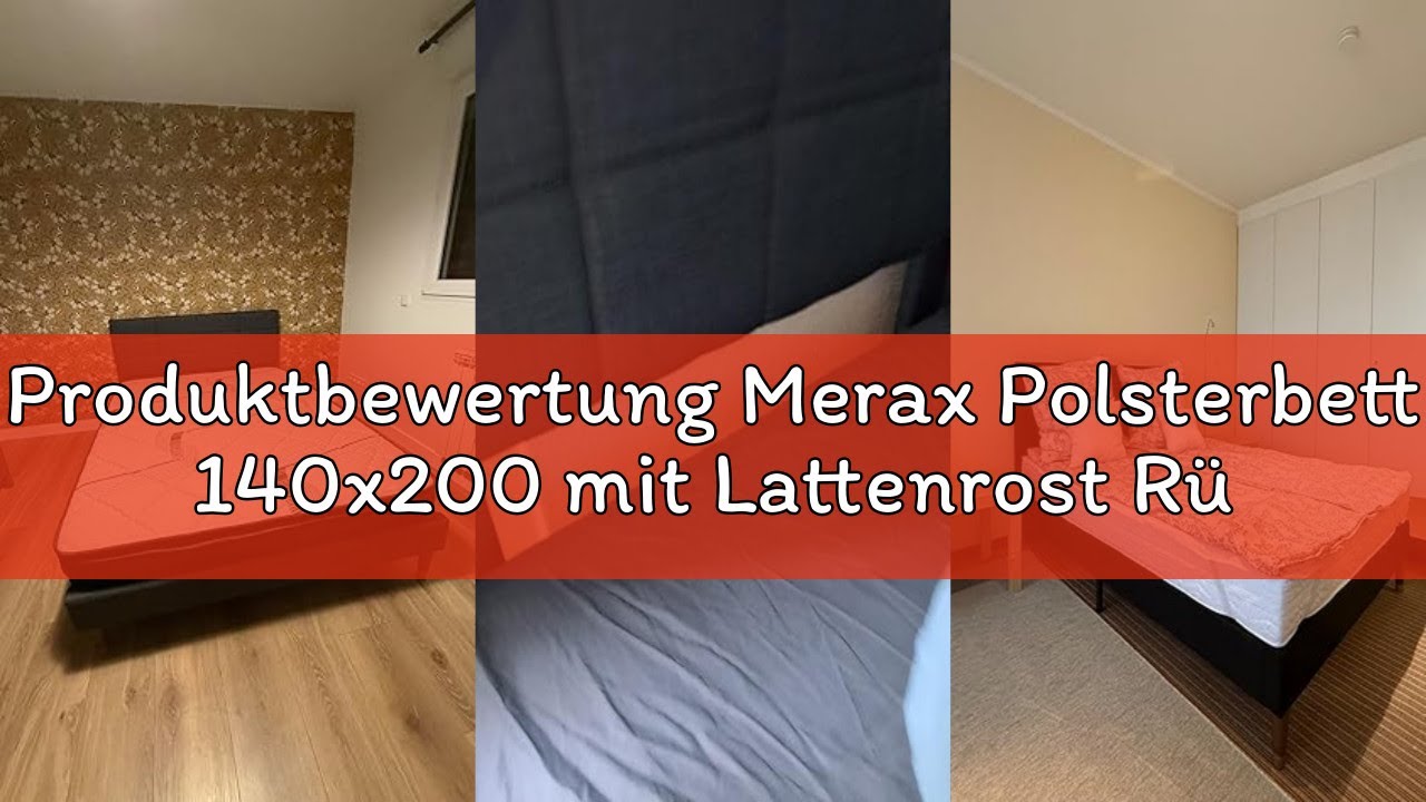 Produktbewertung Merax Polsterbett 140x200 mit Lattenrost Rückenlehne，Hautfreundliche Leinenmaterial