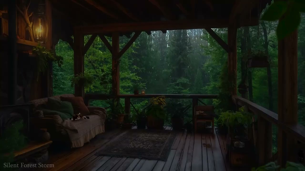 Relaxing Gentle Rain 🌧️ Quiet Dark Atmosphere | Deep, Healing Sleep