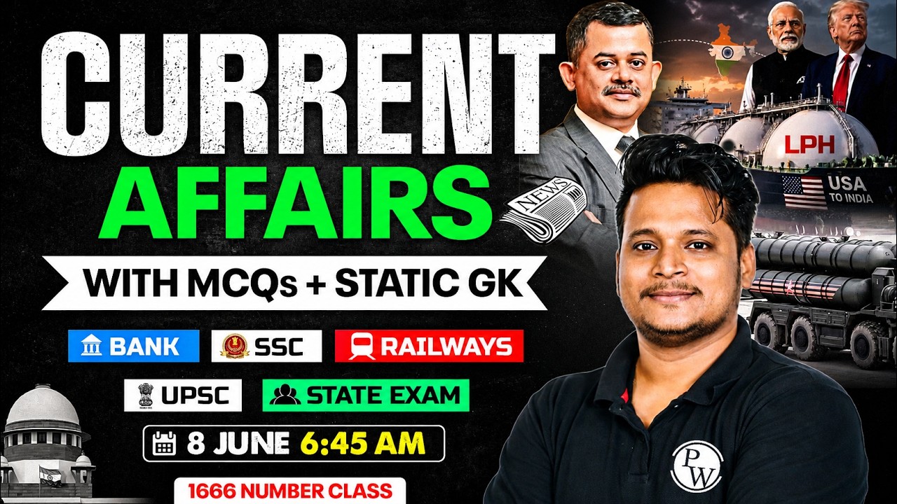 Current Affairs Today | 08 June Current Affairs 2026 | Daily Current Affairs By Raja Sir