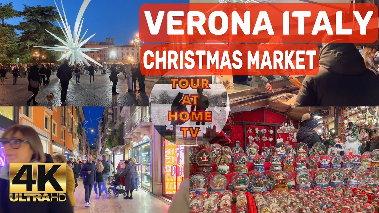 [4K] 🇮🇹 VERONA NIGHT CHRISTMAS MARKET,  WHERE DID ALL THIS PEOPLE CAME FROM!
